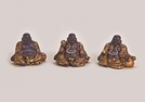 BUDDHA SITZ.BRAUN/GOLD POLY 3-F.S.7X5X5CM