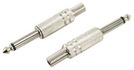 Metall-Klinken-Stecker 6,3mm, Mono