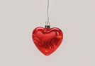 LICHTKETTE HERZ 10-LED ROT GLAS 13CM}