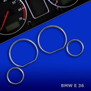 Tacho Chromringe für BMW E36, 4-teilig