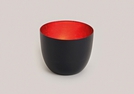 WINDLICHT SCHWARZ/ROT ALUMINIUM 7X8CM}