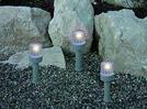 LED-Gartenleuchtenset mit Erdspieß