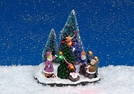WINTERSZENE "KINDER"M.LED-BEL.POLY 11X7X12CM