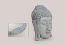 BUDDHA GESICHT GRAU Z.H.POLY 26X36X10CM