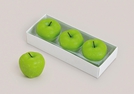 APFELKERZE 3-TLG.5CM}GRUEN