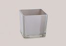 BLUMENTOPF OHIO GLAS GRAU 13X13X12CM