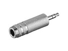 Adapter 3,5mm Klinke-Stecker auf 6,35mm Klinke-Buchse, stereo (Metall) schwarz