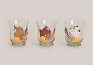WINDLICHT HUHN DEKOR GLAS 3-F.S.9X8CM}