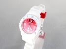 weiss mit rotem Ziffernblatt Viper Silikonuhr smal
