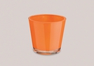 BLUMENTOPF MAX GLAS ORANGE 13X14CM}