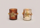 WINDLICHT GLAS STERN+PERLENDEKOR 2F.S.10X8CM}