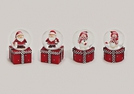 SCHNEEKUGEL WEIHNACHTSFIGUREN POLY 4-F.S.6CM