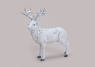 HIRSCH STEHEND POLY WEISS 20X9X23CM