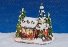 WINTERSZENE KIRCHE M.LED BEL.POLY 26X18X27CM