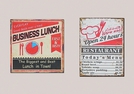 WANDBILD RESTAURANT/LUNCH MET.2-F.S.25X33CM