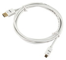 High Speed HDMI-Kabel 1.4 slim, mit Ethernet, 2m, A-Stecker auf D-Stecker, weiß