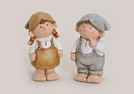 MAEDCHEN/JUNGE AUS TON 2-F.S.16CM