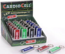 CardioCell GO LED-Schlüsselanhänger im Display, 24Stück