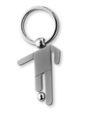 Schluesselanhaenger 'Player', Farbe: Silber, Groesse: 8,7 x 3,7 x 0,7 cm