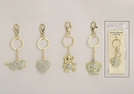 SCHLUESSELR.STEINE METALL 4-SORT. CA.13CM