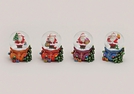 SCHNEEKUGEL NIKOLAUS POLY/GLAS 4-F.S.6CM