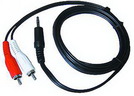 Audiokabel 3,5mm Klinkenst. Stereo auf 2x Cinch, 1,5m