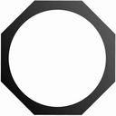 Filterrahmen PAR-64, 8-eckig, schwarz