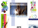 Konfirmations-Karte teilweise mit Silberfolie