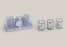 WINDLICHT-SET 3TLG.GLAS DUFTWACHS 2-F.S.5X6CM