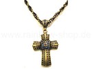 KHH-16 Hip Hop Kette - Kreuz3 messing