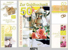 Hochzeits-Karte zur goldenen Hochzeit, Fotomotive