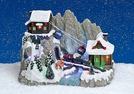 WINTERSZENE SEILBAHN M.BELEUCHTUNG 32X20X22CM