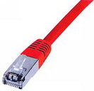 Netzwerk-Kabel CAT-5e Patchkabel 2m (Twisted Pair), rot