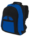 Rucksack'NEW CLASSIC'600 D, schwarz/blau, ca. 42 x 31 x 24 cm