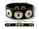 Chunks Beads Buttons Armbänder schwarz 22 cm