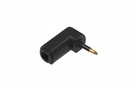 Winkeladapter 3,5 mm (90° St.) - Toslink (Bu.) black