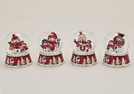 SCHNEEKUGEL SCHNEEMAENNER POLY SORT.9CM