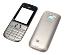 Nokia C2-01 A-Cover + Akkufachdeckel + Tastaturmatte Original Warm Silver