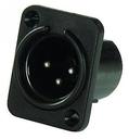 XLR-Einbaustecker, 3-polig