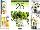 Hochzeits-Karte zur Silberhochzeit mit Silberfolie