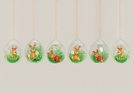 GLASKUGEL M.HASE Z.H.6-FACH SORT.CA.9CM