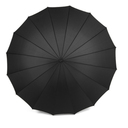 Stockschirm, Pongee-Polyester, Farbe: Schwarz, Groesse: Ø 113 x 91 cm