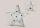 WINDLICHT STERN ANTIK-SILBER METALL 45X10X45C