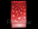 Lichttüten Kerzentüten Lichttüte rot, Mond und Sterne