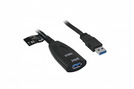 Kabel Goobay USB 3.0 A (St.) - A (Bu.) 5,0m (aktiv) black