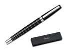 Rollerpen aus Metall in schwarzer Geschenkbox, blauschreibende Mine.