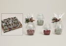 WINDLICHT GLAS LAMPE M.WACHS SORT.10CM