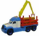 LKW mit Holzfrachter im Netz 'Neuer Horizont'