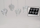 HERZ-SET 6TLG.Z.HAENGEN GLAS 5CM