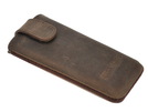 Star-Case® di base ''vellutato'' for IPhone 5 , 5S Echt Leder Dark Grey